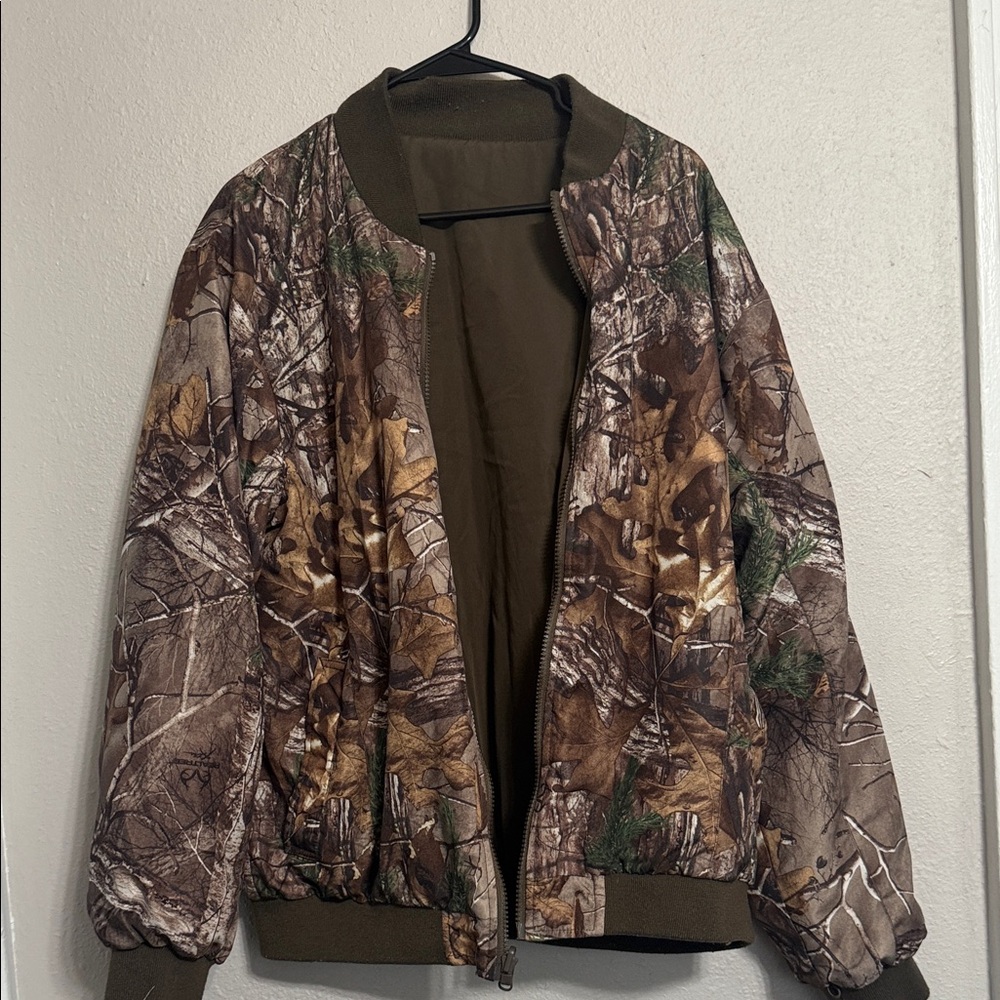 Realtree Reversible (camo to brown) Camouflage Jacket